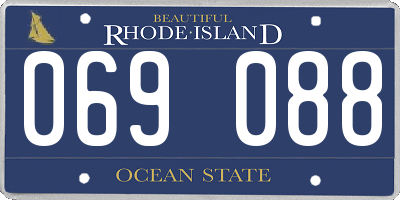 RI license plate 069088