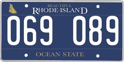 RI license plate 069089