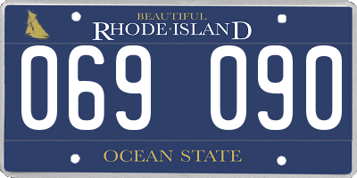 RI license plate 069090