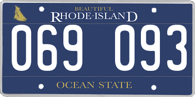 RI license plate 069093