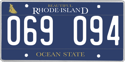 RI license plate 069094