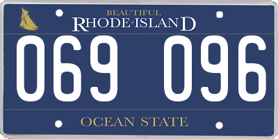 RI license plate 069096