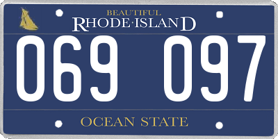 RI license plate 069097