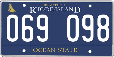 RI license plate 069098
