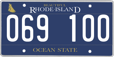 RI license plate 069100