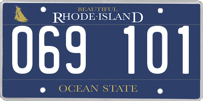 RI license plate 069101