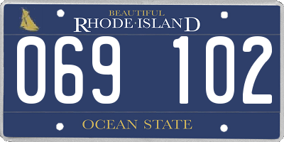 RI license plate 069102