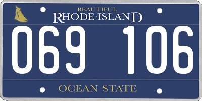 RI license plate 069106