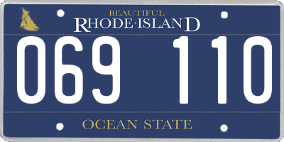 RI license plate 069110