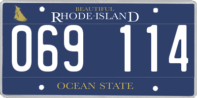 RI license plate 069114