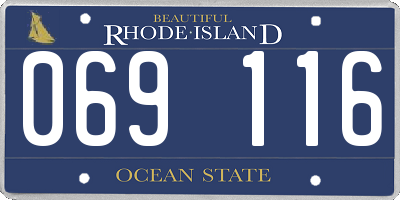 RI license plate 069116