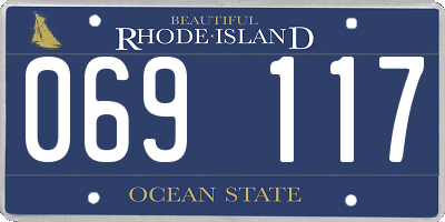 RI license plate 069117