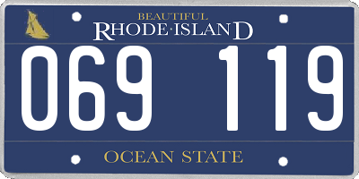 RI license plate 069119