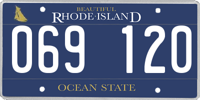 RI license plate 069120