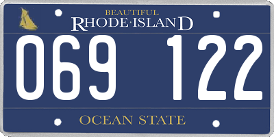 RI license plate 069122