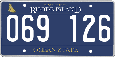 RI license plate 069126