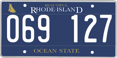 RI license plate 069127
