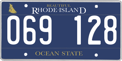 RI license plate 069128