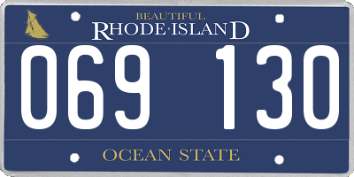 RI license plate 069130