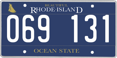 RI license plate 069131