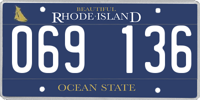 RI license plate 069136