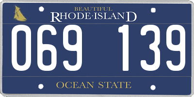 RI license plate 069139