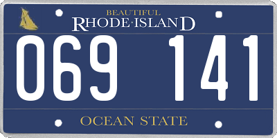 RI license plate 069141