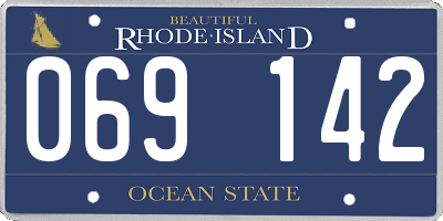 RI license plate 069142