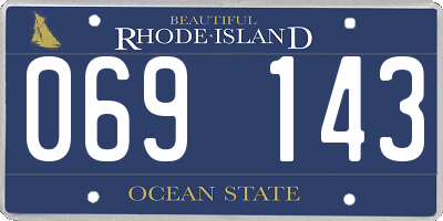 RI license plate 069143