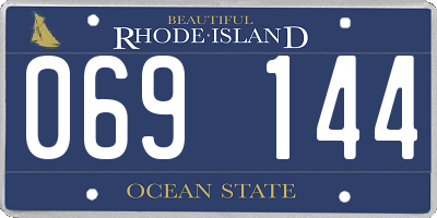 RI license plate 069144