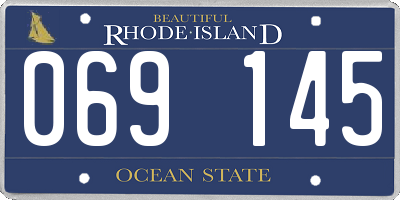 RI license plate 069145