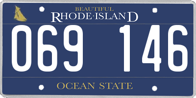 RI license plate 069146