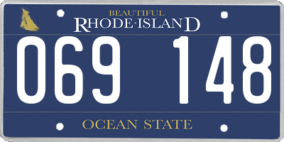 RI license plate 069148