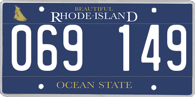 RI license plate 069149