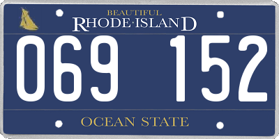 RI license plate 069152