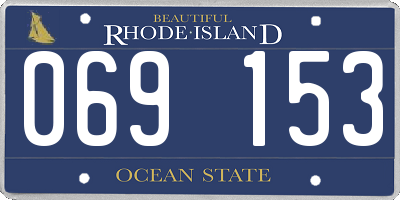 RI license plate 069153