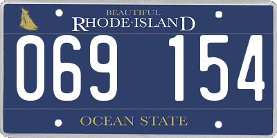 RI license plate 069154