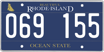 RI license plate 069155