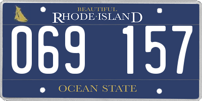 RI license plate 069157
