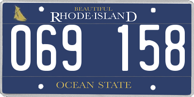 RI license plate 069158