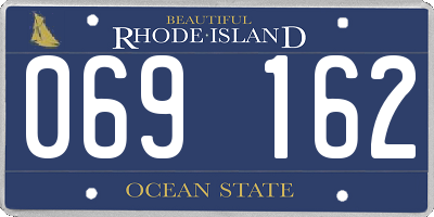 RI license plate 069162