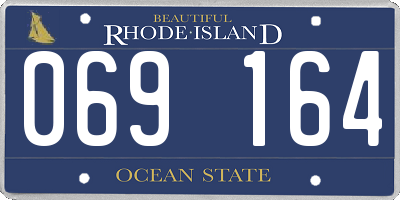 RI license plate 069164