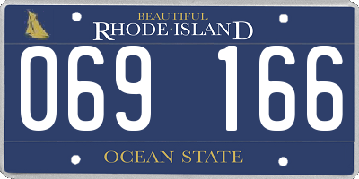 RI license plate 069166