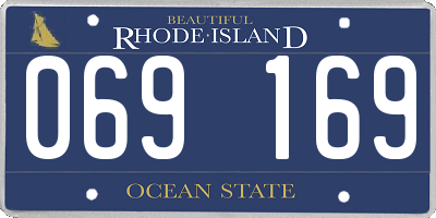 RI license plate 069169