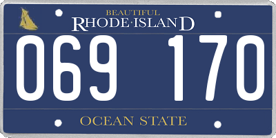 RI license plate 069170