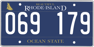 RI license plate 069179