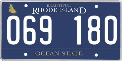 RI license plate 069180