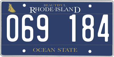 RI license plate 069184