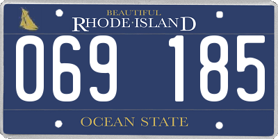 RI license plate 069185