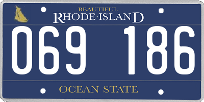 RI license plate 069186